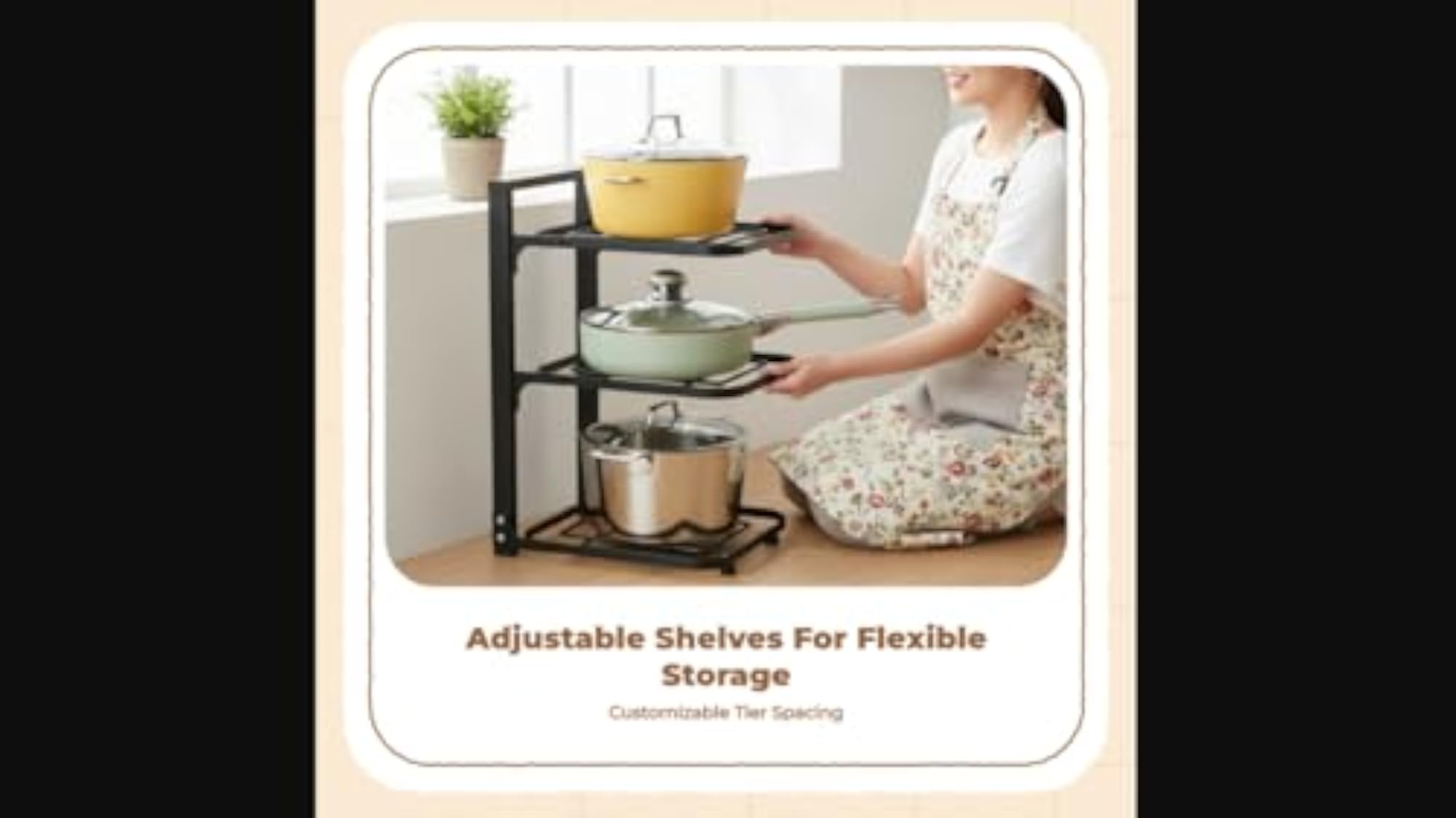 Multitier Adjustable Kitchen Storage Rack, Under Sink
